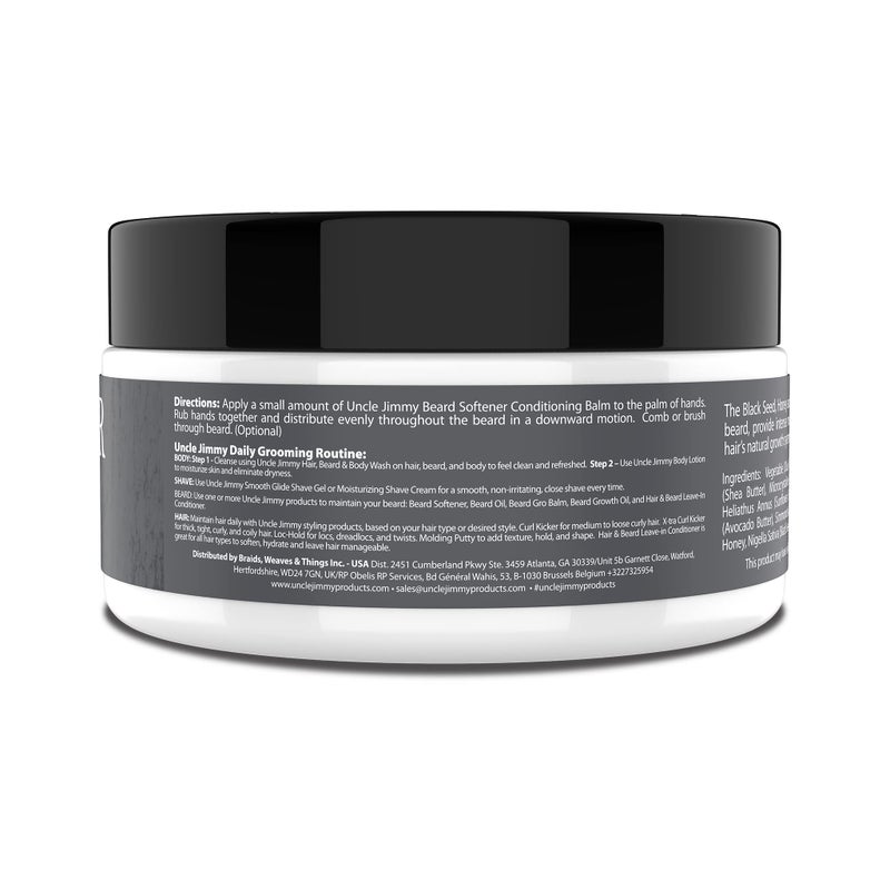 Uncle Jimmy Beard Softener, Conditioning Balm for Men | Hydrates, Smooths, Adds Shine & Tames Flyaway Hair | Made With Shea Butter, Honey 2 Fl Oz - Image 5